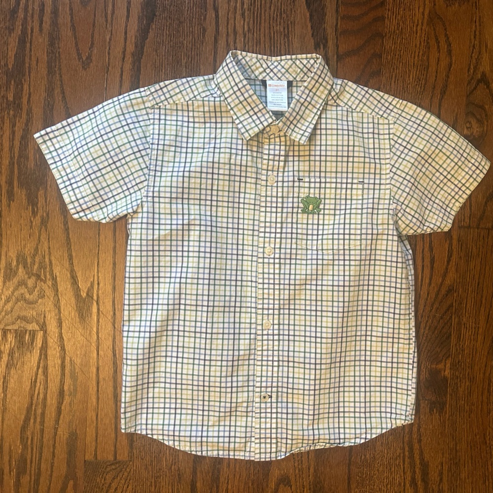 Plaid Short Sleeve Button-Up Shirt